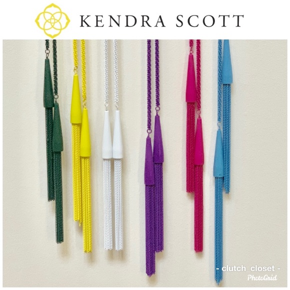 KENDRA SCOTT Phara Lariat WHITE Matte Necklace - Picture 8 of 8